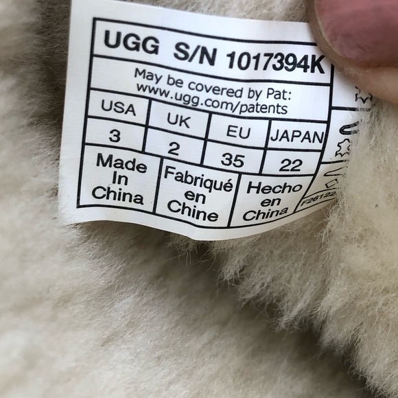 Ugg Boots , Tan Suede With Brown Bows At Back, Shearling Lined. Size 3 - Picture 2 of 10